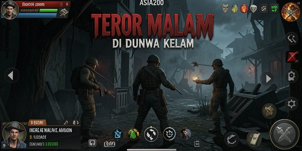 Tangkapan layar gameplay ASIA200 menampilkan suasana mencekam dan karakter menakutkan.