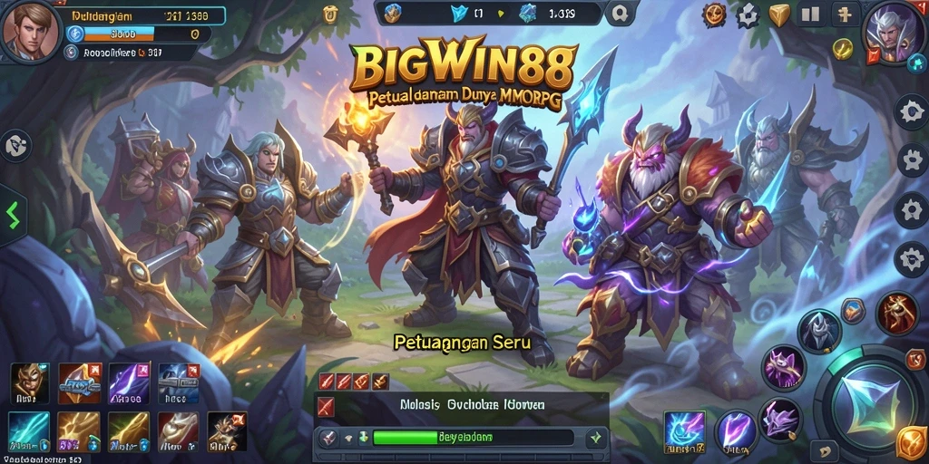 Screenshot gameplay BIGWIN88 menampilkan petualangan seru para karakter.