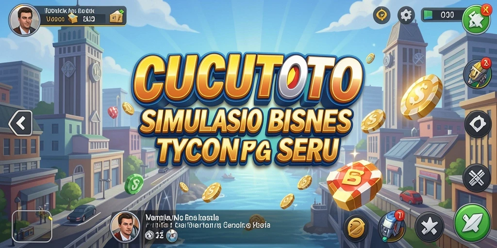 Tampilan menarik dari gameplay CUCUTOTO dengan elemen tycoon.