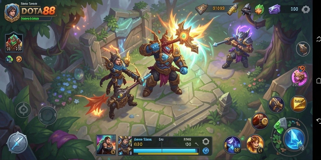 Tampilan gameplay DOTA88 yang menarik dan penuh warna.