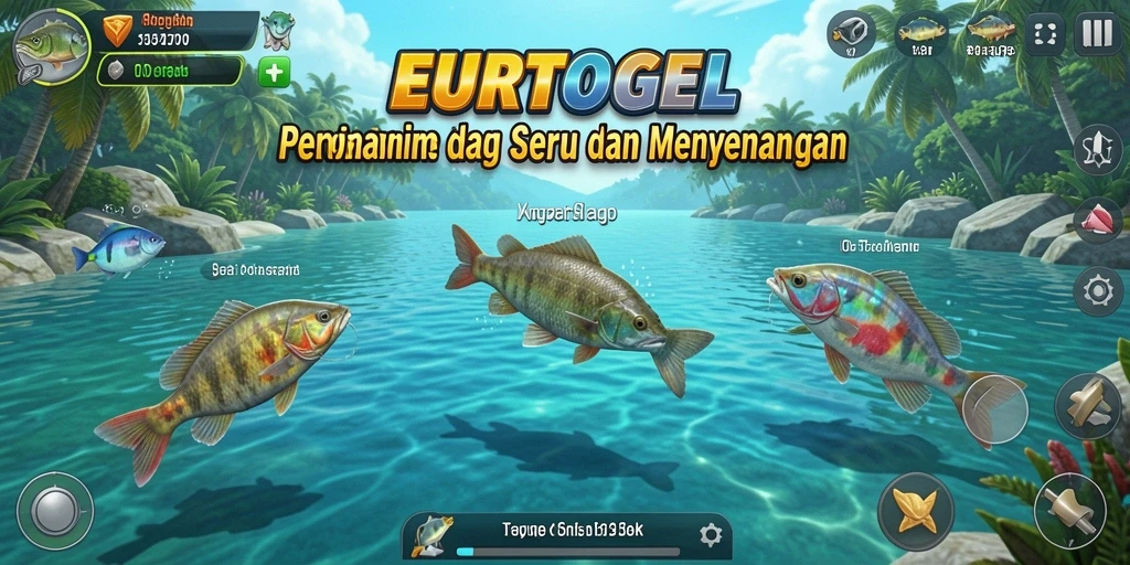 Screenshot gameplay <strong>EUROTOGEL</strong> menampilkan suasana memancing yang seru dan menyenangkan.