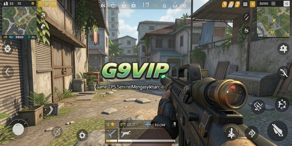 Screenshot gameplay G9VIP dengan aksi seru di medan perang.