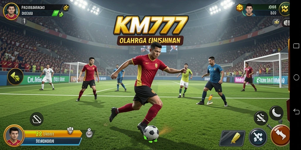 Tampilan gameplay KM777 yang seru dan menantang dalam olahraga.