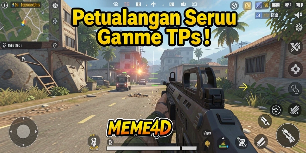 Tampilan gameplay seru di game TPS MEME4D.