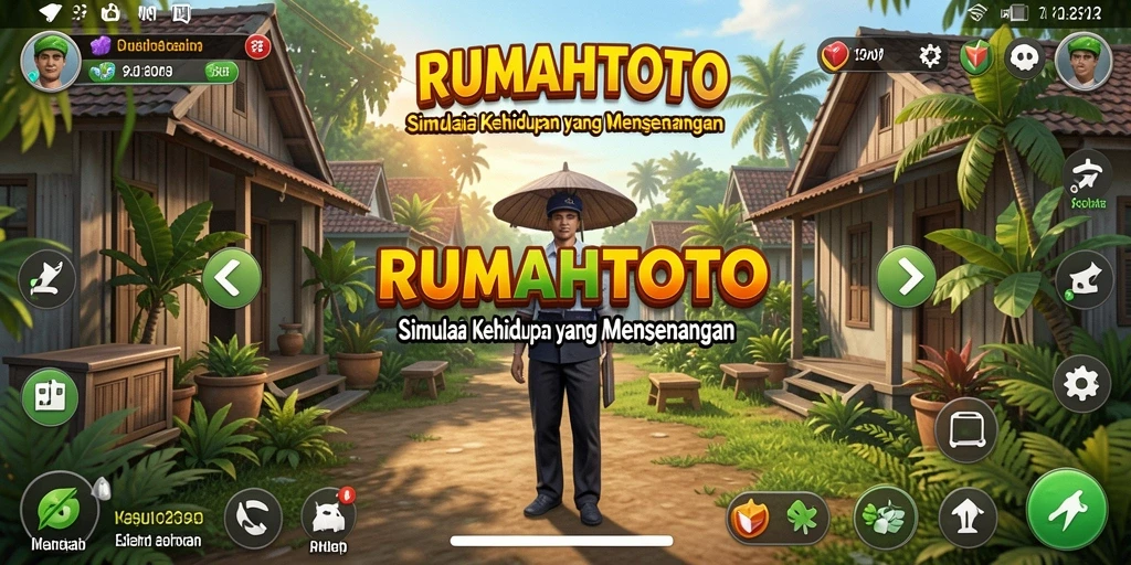 Tampilan gameplay RUMAHTOTO yang menakjubkan dan mendetail.